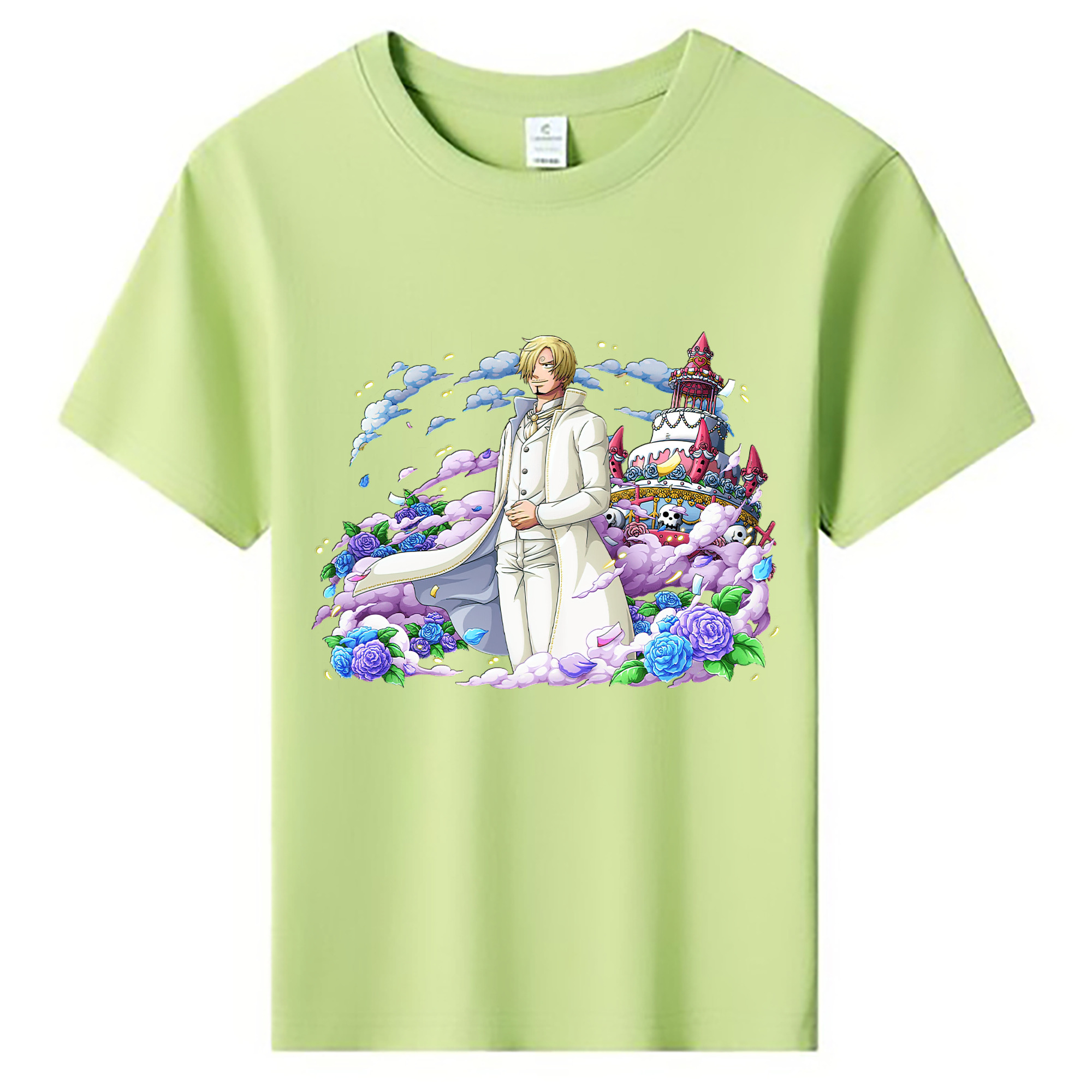 （画像用） ワンピース サンジ ONE PIECE Sanji 綿100％キッズTシャツ（フロントプリント）